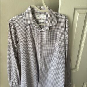 Mizzen+Main Men's White, Blue, and Red Checkered Dress Shirt